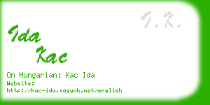 ida kac business card